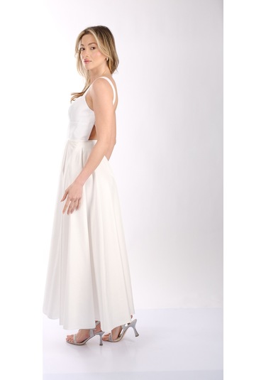 Abiye Elbise Dori 00kb7092 Beyaz