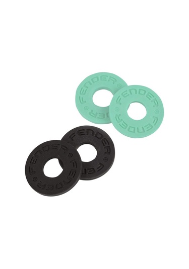 Fender Strap Block 4-Pack Black 2 Surf Green 2