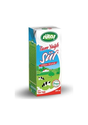 Sütaş Tam Yağlı Süt  200 ML