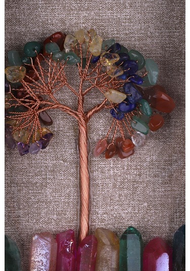 Çakra - Aura Kuvars Doğal Taş Tablo