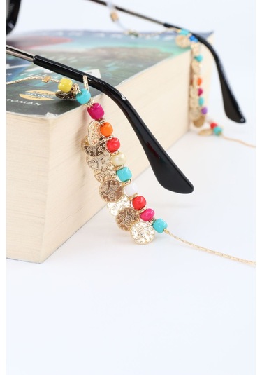 Gold Tuğralı Boncuklu Gözlük Ipi Kadın Gözlük Zinciri. Gözlük Ipi. Gözlük Ipi Askısı. Gözlük Zinciri Gold