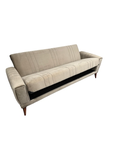 Burcu 3'lü Kanepe Sandıksız - Sütlü Kahve