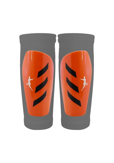 Pro Futbol Tekmeliği Çoraplı Çocuk Yetişkin Kaval Koruyucu Tekmelik Futbolcu Dizliği Turuncu