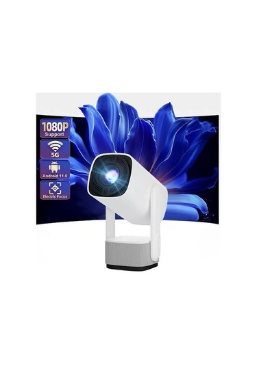 Akıllı Projeksiyon Powerbankli Taşınabilir Sinema Projektörü 4k Hd Kaliteli