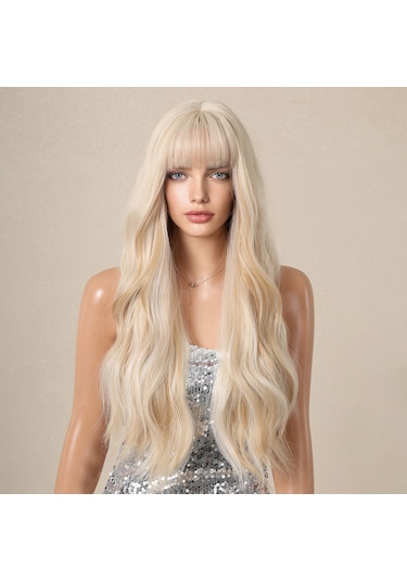 Patlama Isıya Dayanıklı Sentetik Saç Peruk İle Kadınlar İçin Doğal Uzun Kıvırcık Saç Pe Günlük Peruk Kaynak Çıtçıt Postiş 58644738