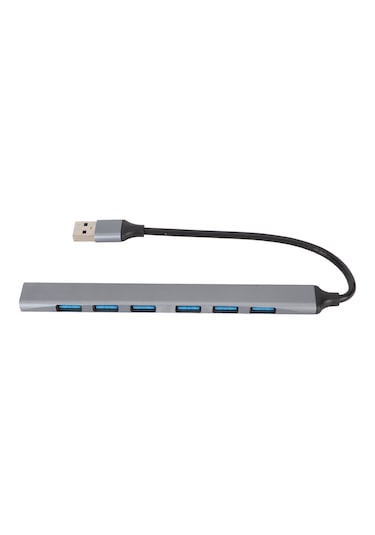 Xindoker Usb Hub 7 Portlu 1xusb 3.0 + 6xusb 2.0 - 5gbps Hızlı Veri Transferi, Alüminyum Gövde, Taşınabilir, Plug&play Ads-303a