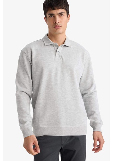 Defacto Sweatshirt F9324ax26spgr210 Gri-gr210