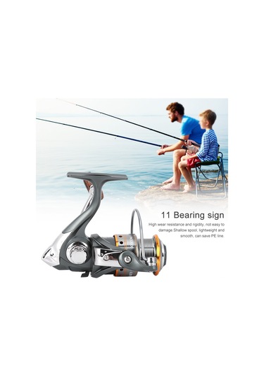 Xindoker 11 Eksenli Alçalık Konik Bobinli Lure Spinning Reel 1000-3000 Boyutları 5.2:1 Hız Oranı Metal Olta Makinesi