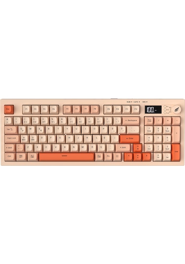 Hawk Gaming Hk230 Membrane Lcd Rgb Kablosuz/bluetooth Pembe Turuncu Full Türkçe Gaming Klavye