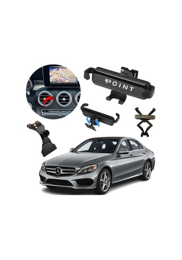Mercedes C Seri Araçlara Özel Cep Telefon Tutacağı Robotik Oynar Başlık 2014-2018 Arası Profesyonel