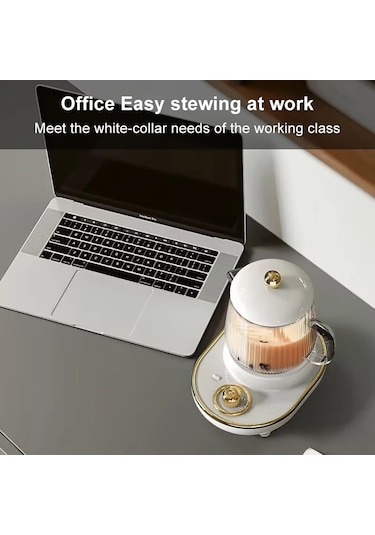 600ml Çok Fonksiyonlu Mini Sağlık Pot Elektrikli Güveç Fincan Çay Makinesi White Gift Set Au Plug Beyaz