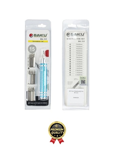 Profesyonel Seri Dayanıklı Yüksek Kalite Ergonomik Hassas Tamir Taşınabilir 15 Uçlu Tornavida Seti