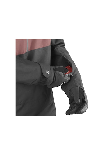 Salomon Salomon Transfer Anorak Erkek Kayak Montu Bordo Siyah 41201 Siyah