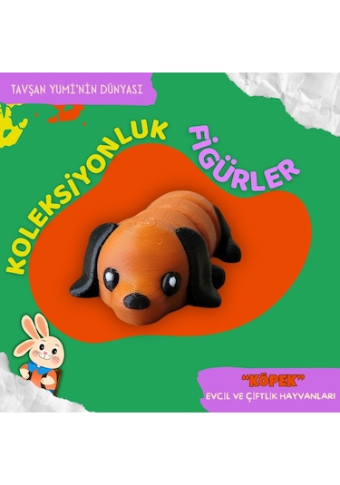 Tavşan Yumi Evcil Ve Çiftlik Hayvanları Koleksiyonu- 4 Parça 5-7 Cm Hareketli Oyuncaklar Ve Bilgilendirici Kartlar "