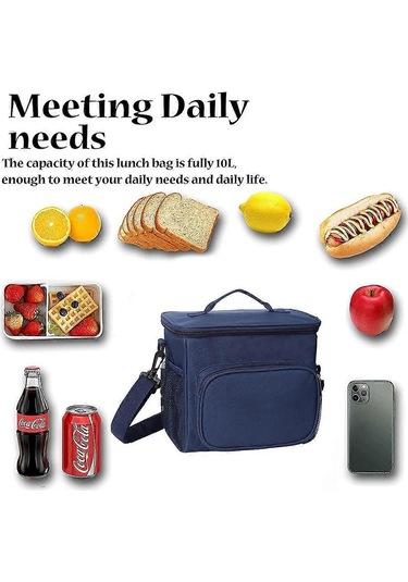Yalıtımlı Öğle Yemeği Çantası - Öğle Yemeği Kutusu İçin Soğutucu Çanta, Ofis, Okul Ve Piknik İçin Mükemmel Çok Renkli