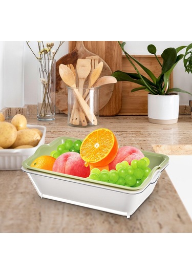 Suntek Drenaj Kevgir Kase Seti Havzası Ve Beyaz-yeşil-3-katlı