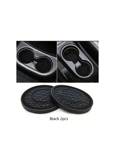 Zhanglei001 2 Adet Pvc Çift Halka Araç Bardaklığı Tabanı - Kırmızı, Kaymaz, Toz Geçirmez, Evrensel Kırmızı