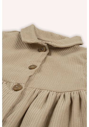 Kız Çocuk Düğmeli Elbise 2421gb26020-4635 001