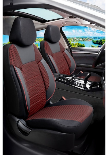 Smrautoaccessory Pam Serisi Oto Koltuk Kılıfı Bordo