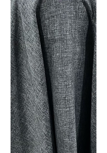 Bakırcı Kumaş Keten Döşemelik Kumaş Koyu Gri-Siyah 100 x 140 cm