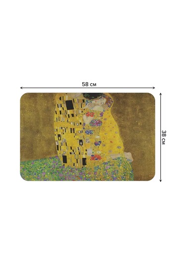 Joyarty Dikdörtgen Gustav Klimt Öpücük Bulaşık Kurutma Paspası 241485798 Açık Kahverengi