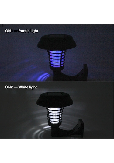 Sones Led Güneş Enerjisi Sivrisinek Kovucu Bug Zapper Killer Uv Lamba Böcek Haşere Açık Bahçe Çim Peyzaj Işık