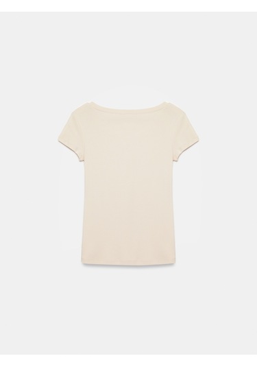 Dilvin 32688 %100 Pamuk Basic T-shirt-taş