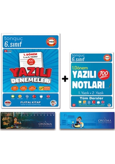 Tonguç Akademi 6. Sınıf 1. Dönem Yazılı Notları - 1. Dönem Yazılı Denemeleri Set - Süper İkili 2 Kitap