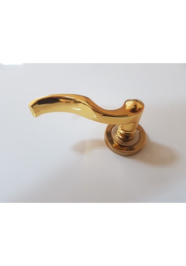 Çelik Kapı Kolu Rozetli Prinç Hanedan Altın Sol