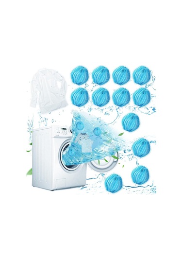Konesam Ev İçin Tekrarlı Kedi Köpek Tüy Toplayıcı Topları - Çamaşır Makinesi Kurutucuda Tüy Ve Pelin Toplayıcı Aracı Mavi - 12 Adet Mavi