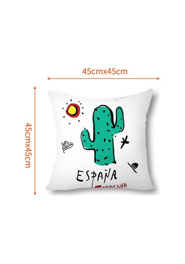 Tenfowee Pamuk Keten Dekoratif Yastık Kılıfı 45x45cm - Gizli Fermuarlı, Yıkama Dayanıklı, Ev/ofis/araba Dekoru - Model F Diğer