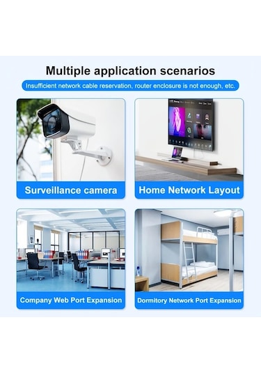 Boatshop1 Yüksek Hızlı Gigabit Ethernet Bölücü 1den 4e 1000mbps Usb Güçlü Ağ Kablosu Dağıtıcı Rj45 Lan Cat8 Cat7 Cat6 Tak Ve Oynat