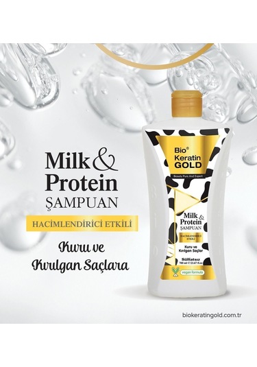 Bio Keratin Gold Milk & Protein Hacimlendirici Sülfatsız Şampuan 700 ML