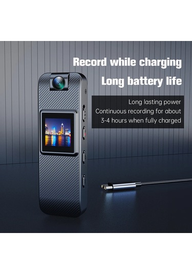 Xindoker "1080p : Gece Görüşlü, Dönebilen Lensli, Manyetik Klipsli Polis Ve Teslimatçılar İçin"