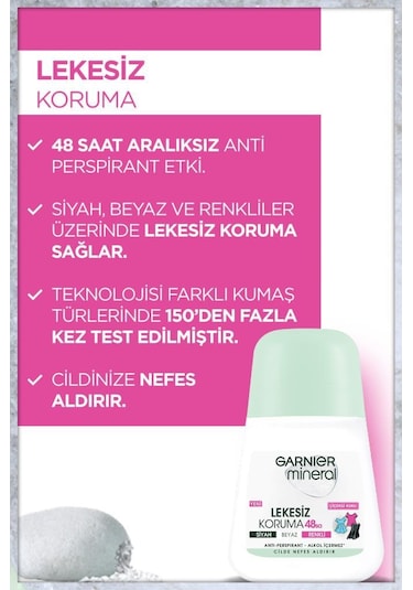 Garnier Mineral Lekesiz Koruma Roll-on Deodorant 3'lü Set pktgrlkszkrm3al2ode-7066