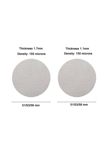 Paslanmaz Sinterlenmiş Sac Kahve Sıçrama Filtresi 53mm x 1mm