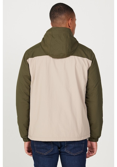 Ac&Co / Altınyıldız Classics Erkek Bej Hakı Standart Fit Normal Kesim Dik Yaka Yan Cep Mont Bej - Haki