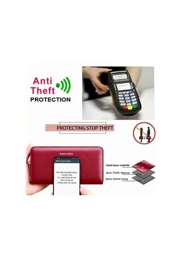 Willowhaven Daphne Sırt Çantası Stil Kadın Cüzdan Büyük Kapasiteli Çift Fermuarlı Kahverengi A-kahverengi