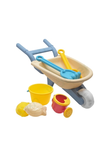 Waldern Toys Lux 24 Parça El Arabası Gemi Büyük Orta Boy Kova Kürek Takımı Plaj Seti