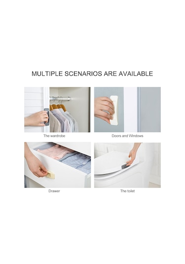 Yifomall Cam Kapı Ve Pencere İçin Zırhlı Yapıştırıcı, Çabuk Kurulum, Çaba Tasarrufu, Delme Yok, Gri 2 Adet , Abs Malzeme, Dayanıklı Tutucu