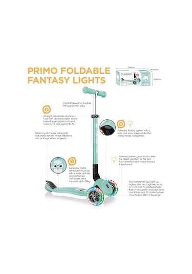 Globber Primo Fantasy 3 Tekerlekli Çocuk Scooter Pembe