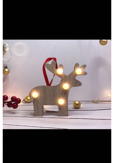 Ren Geyiği Led Işıklı Yılbaşı Ağaç Süsü