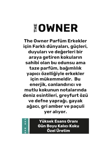 Green Path The Owner Erkek Parfüm EDC 50 ML