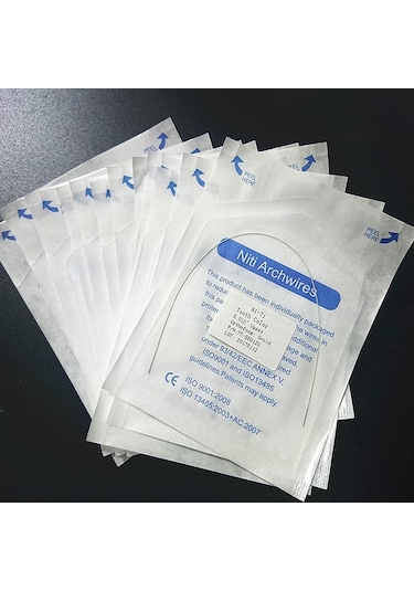 Diş Ortodonti Niti Süper Elastik Görünmez Diş Rengi Kemer Teli Yuvarlak Dikdörtgen Oval Şekil Malzemesi 5 Pcs 16 22 Lower