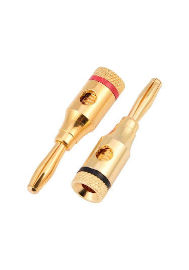 Lemestar 10 Adet Altın Kaplı Bakır Hoparlör Kablosu Bağlantı Fişi - Koroziyon Direnci, Sağ/sol Renk Kodlama, Optimal Sinyal Aktarımı 4mm' E Kadar Kablo Uyumlu