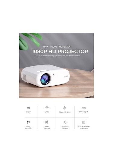 Havit PJ202 1920x1080 Taşınabilir Projeksiyon Cihazı