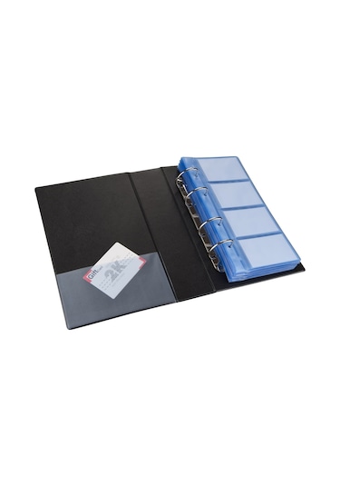 Biala Mekanizmalı 4 Sıralı 400 Kart Kapasiteli Kartvizitlik 16.5x Siyah