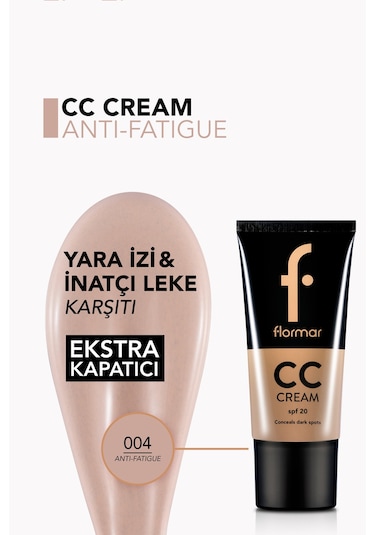 Flormar Anti-Fatigue Canlı Görünüm Veren CC Krem CC04 (Bej)
