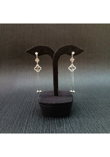 925 Ayar Sallantılı Tasarımlı Kadın Gümüş Küpe -sade Ve Şık Gümüş