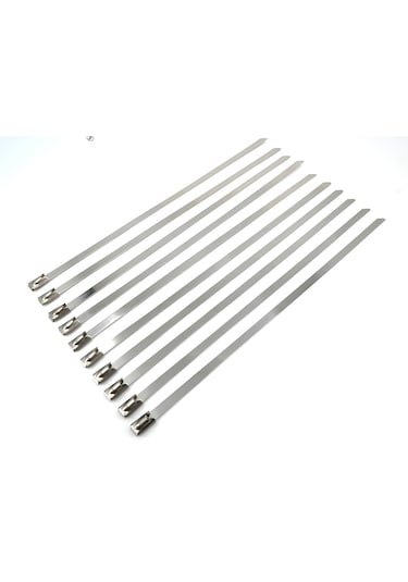 10 Adet 4,6mm 25cm Paslanmaz Çelik Kablo Bağı 10 Adet